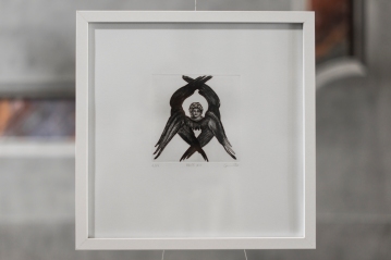 PAUSE XIII Gravure taille-douce, technique mixte (Burin et pointe-sèche) 30x30 cm